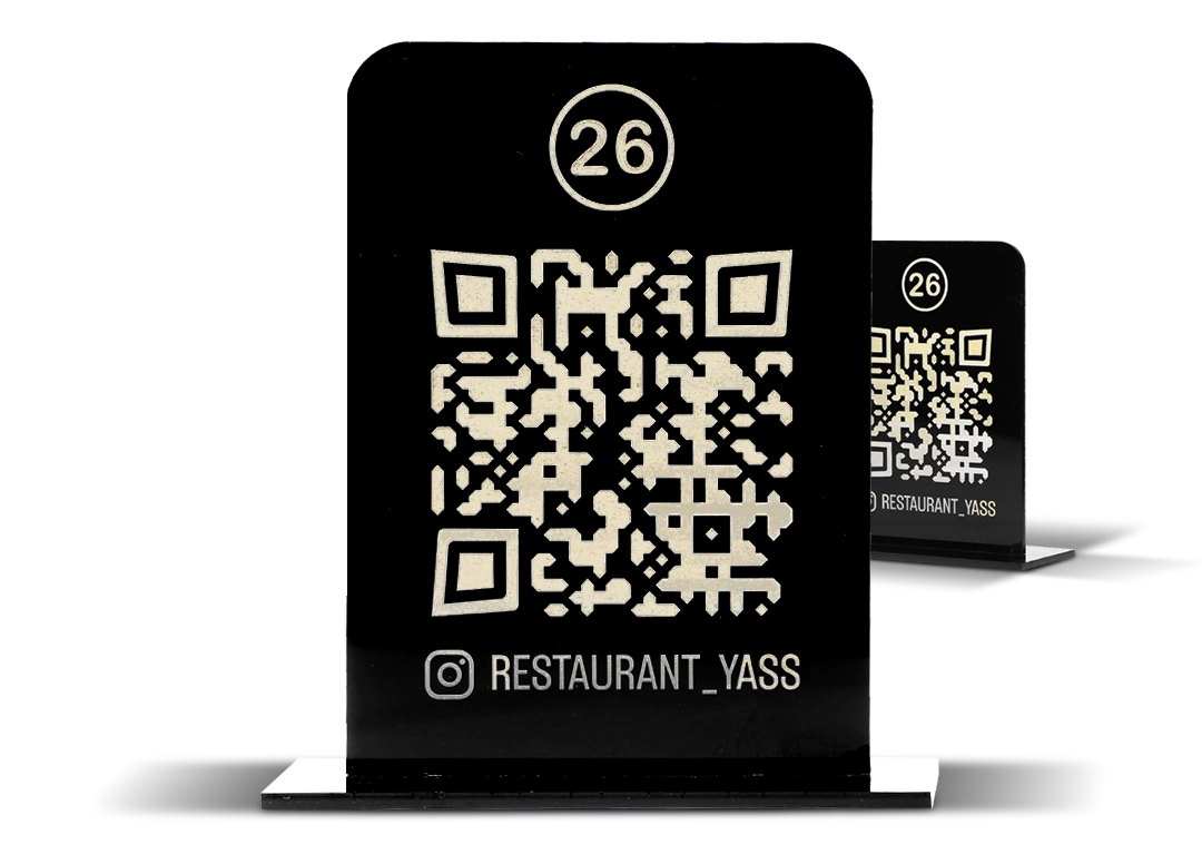 categories.Category.None استند رومیزی QR Code متصل به منوی دیجیتال محصولات رستوران یاس